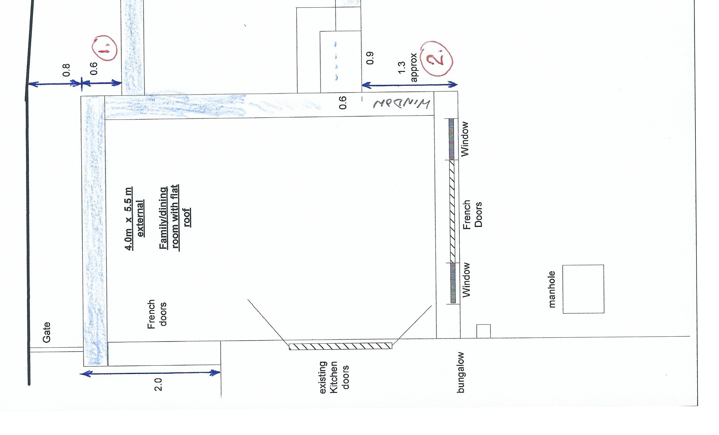 Client drawn plan