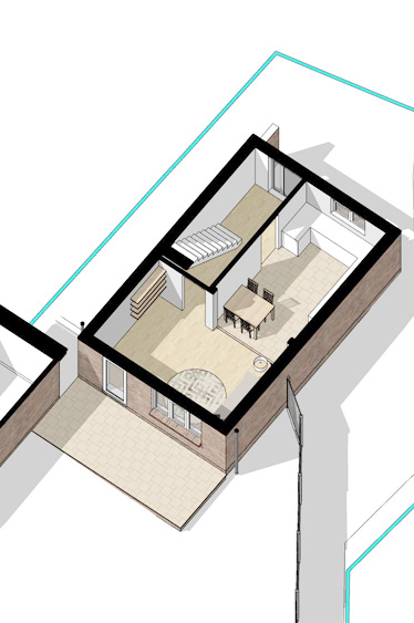 Cutaway Ground Floor Plan Existing