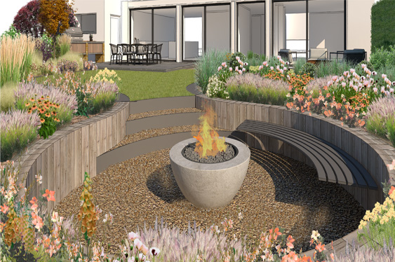 Sunken firepit